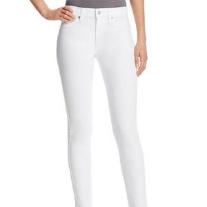 7 For All Mankind Ankle Skinny White Jeans